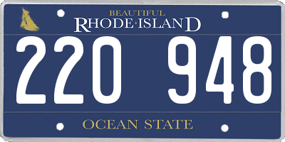 RI license plate 220948