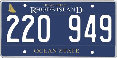 RI license plate 220949