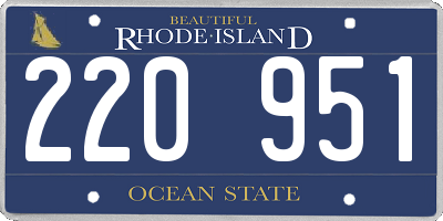 RI license plate 220951