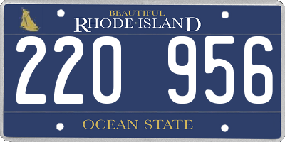 RI license plate 220956