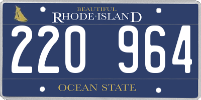 RI license plate 220964