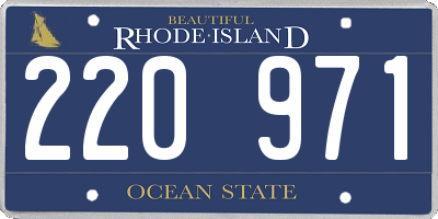 RI license plate 220971