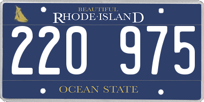RI license plate 220975