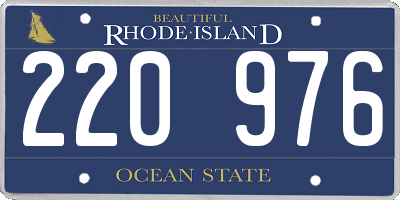 RI license plate 220976