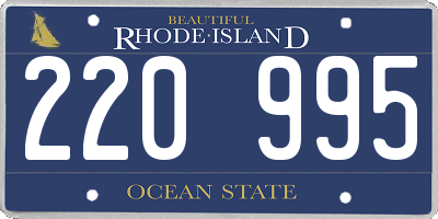 RI license plate 220995