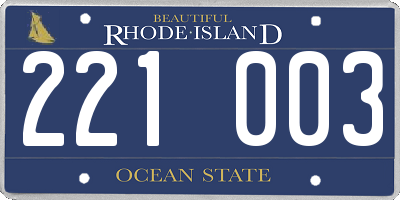 RI license plate 221003