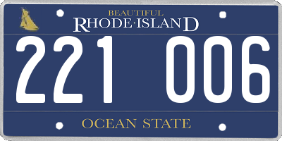 RI license plate 221006