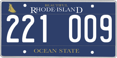 RI license plate 221009