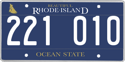 RI license plate 221010