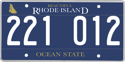 RI license plate 221012