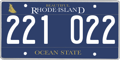RI license plate 221022