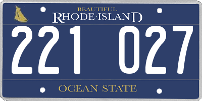 RI license plate 221027