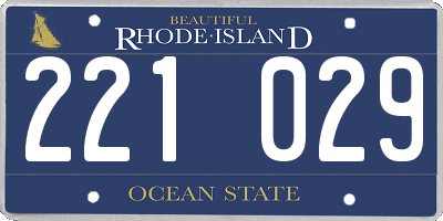 RI license plate 221029
