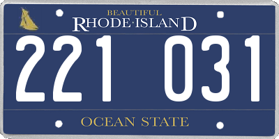 RI license plate 221031