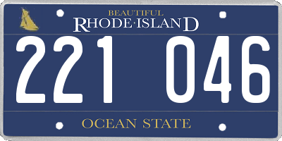 RI license plate 221046