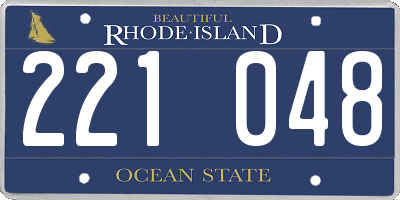 RI license plate 221048