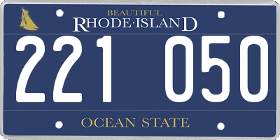 RI license plate 221050