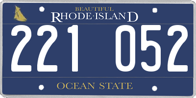 RI license plate 221052