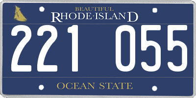 RI license plate 221055