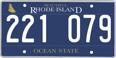 RI license plate 221079