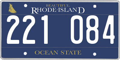 RI license plate 221084