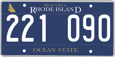 RI license plate 221090