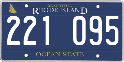 RI license plate 221095