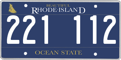 RI license plate 221112
