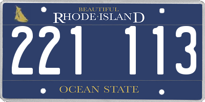 RI license plate 221113