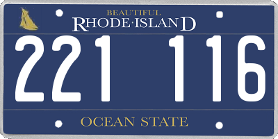 RI license plate 221116