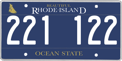 RI license plate 221122