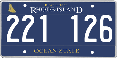 RI license plate 221126
