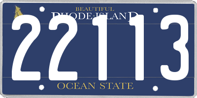 RI license plate 22113