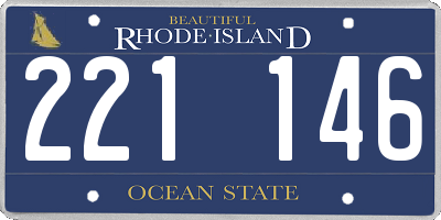 RI license plate 221146