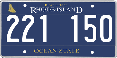 RI license plate 221150