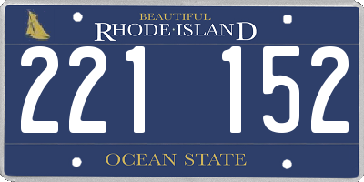 RI license plate 221152