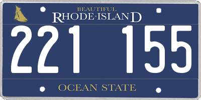 RI license plate 221155