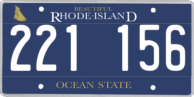 RI license plate 221156