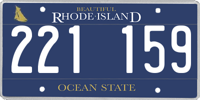 RI license plate 221159