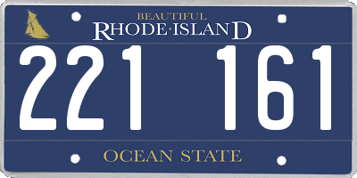RI license plate 221161