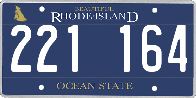 RI license plate 221164
