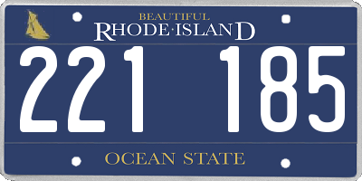 RI license plate 221185