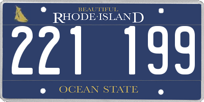 RI license plate 221199