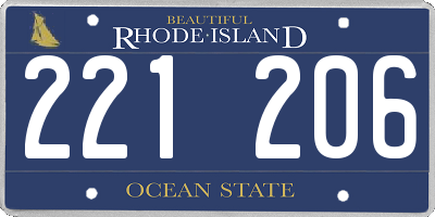 RI license plate 221206