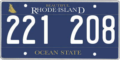RI license plate 221208