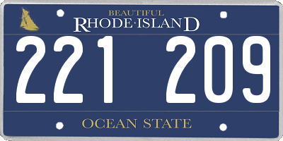 RI license plate 221209