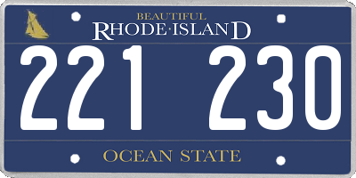 RI license plate 221230