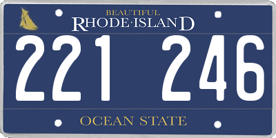 RI license plate 221246