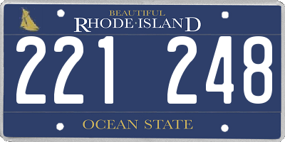 RI license plate 221248
