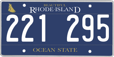 RI license plate 221295